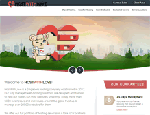 Tablet Screenshot of hostwithlove.com